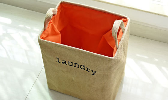 防水ジュートのパッキングのための折り畳み式の洗濯物入れの汚れた洗濯物かご