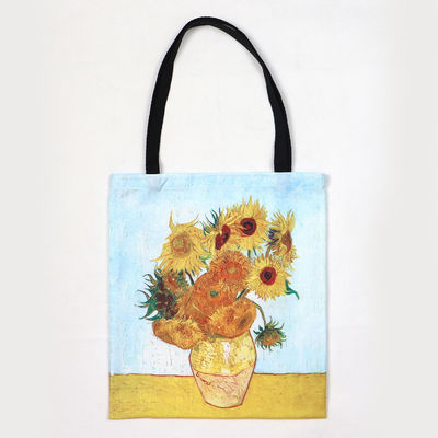 レトロの芸術の方法旅行袋の女性の余暇のEcoのカスタマイズされた油絵のキャンバスのトート バックの買物をする良質の折り畳み式のハンドバッグ