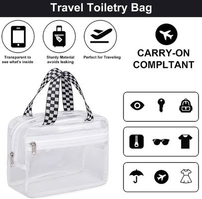 明確な構造旅行洗面用品のトート バックの大きい化粧品のオルガナイザーのジッパーの袋の財布