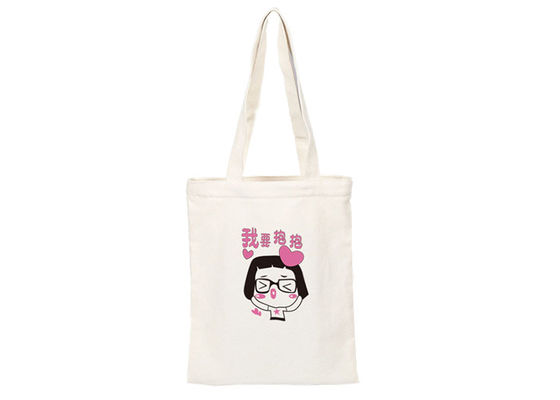 質  Custom Printed Cute Canvas Tote Bags Shopper Silk Screen Printed 工場