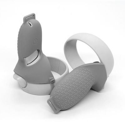 Oculusの探求2 VRの接触コントローラーのシリコーン カバー皮のOculusの探求2の付属品の保護箱VRのヘッドホーンのハンドルのグリップのため