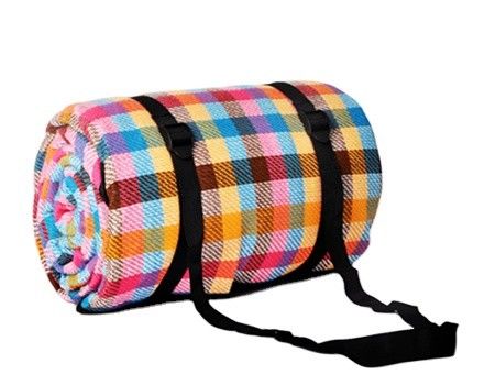 Spring Autumn Outdoor Picnic Accessories Knitted 150*200cm Fleece Picnic Blanket