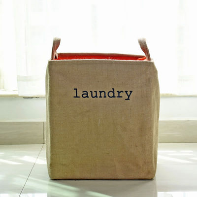 ジュートの枝編み細工品の折り畳み式の洗濯物入れの積み重ね可能な汚れた洗濯物入れ