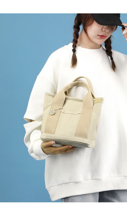 女性のキャンバスのショルダー・バッグの小さい綿のキャンバスのハンドバッグの偶然の戦闘状況表示板の女性のEco Crossbody袋型のメッセンジャー袋
