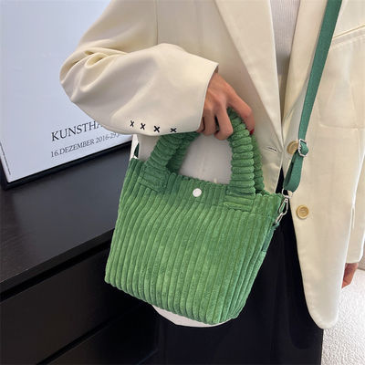 工場価格のコーデュロイの女性の袋の新しいハンドバッグは女性のナイロン ボタンCrossbodyが袋に入れる多目的なバケツのショルダー・バッグを安置する