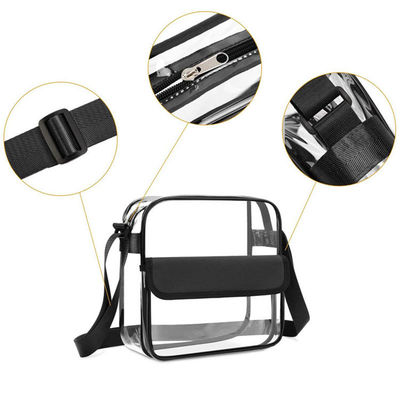 カスタマイズされたロゴの明確なCrossbodyの財布袋の手紙は利用できる競技場の公認の体育館の明確な肩のトート バックを修繕する