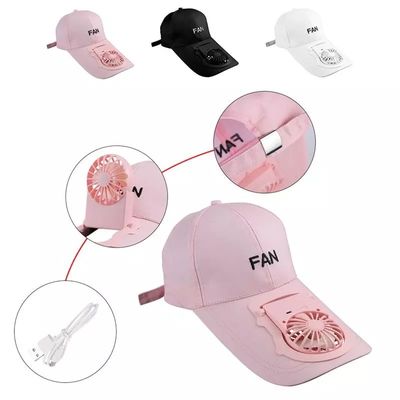 卸売価格紫外線携帯用USB充満ファンの帽子の男女兼用の調節可能な夏のスポーツの野球帽はバイザーの小型より涼しいファンを保護する