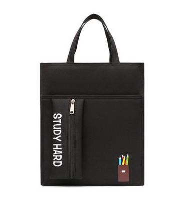工場価格学生の個人指導はA4キャンバスの防水ハンドバッグのPencilbagの大容量の通学かばんのオフィスの学用品を袋に入れる