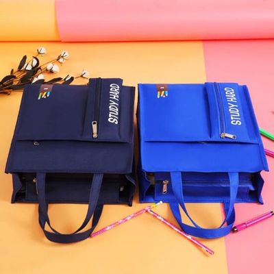 工場価格学生の個人指導はA4キャンバスの防水ハンドバッグのPencilbagの大容量の通学かばんのオフィスの学用品を袋に入れる
