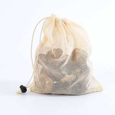 有機性綿のドローストリング袋のバックパックの野菜食料雑貨の網のひものバックパック
