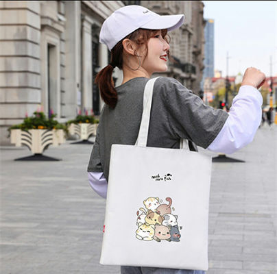2023子供のための注文のロゴおよびサイズのキャンバスによって印刷される有機性さらさの買い物袋のキャンバスの戦闘状況表示板の女性買い物袋のランドセル