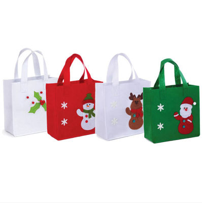 2021新しく熱い販売のクリスマス サンタはトート バックのクリスマスのギフトのための再使用可能な女性の買い物袋のハンドル袋を感じた