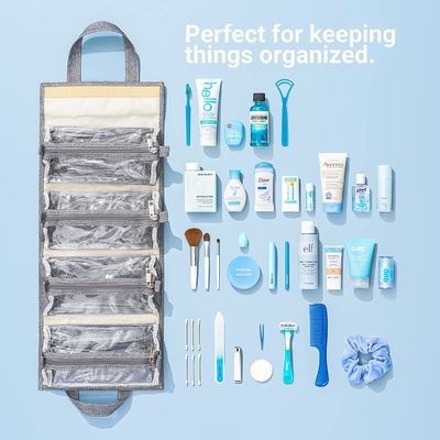 ラガー容量の洗面用品は4kits女性のための掛かる巻き上げの構造袋/洗面用品のキット/旅行のオルガナイザーを袋に入れる