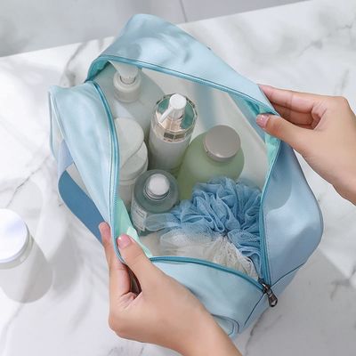 明確な洗面用品袋3 PCSの構造の化粧品女性のための透明な旅行洗浄袋