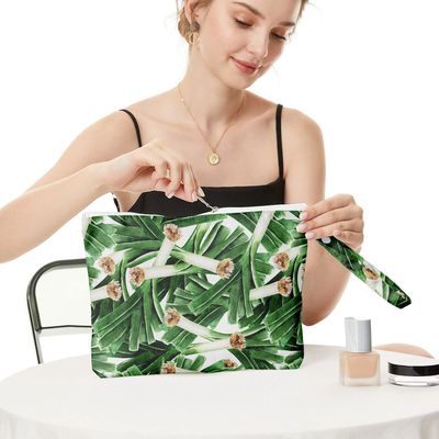 ポリエステル旅行ジッパーと防水化粧品の洗面用品袋