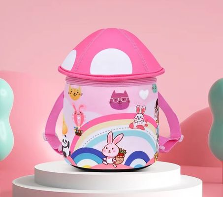きのこ   形3Dのネオプレンの教育袋SBRの子供は柔らかい幼稚園袋ライト女の子のバックパックをbackpack