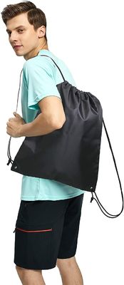 体育館の黒のドローストリングのバックパックはバルクX大きいスポーツを締める袋を袋に入れる