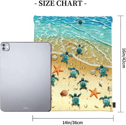 ウミガメのドローストリングは防水調節可能な軽量の体育館のドローストリング袋のスポーツを踊るSackpackをBackpack