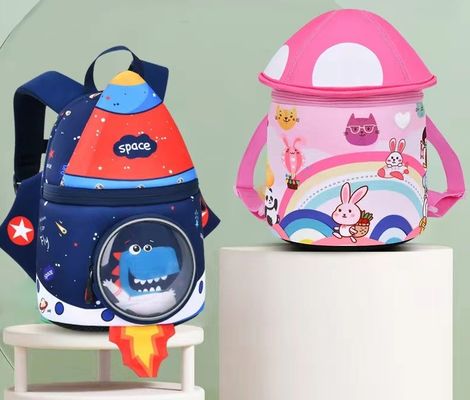 ロケットはSBRの子供をBackpack 3Dネオプレンの教育袋31 * 24 * 15 Cmを形づける