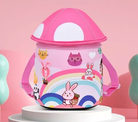 きのこ3Dのネオプレンの教育袋SBRの子供は柔らかい幼稚園袋をBackpack