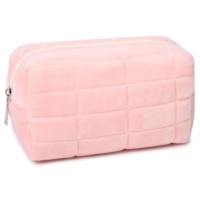 審美的なPlush化粧品の構造袋のかわいいピンクの袋の洗面用品のオルガナイザー7の× 4インチ