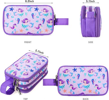 小さい若い女の子の化粧品の構造の防水掛かる洗浄袋の幼児の走行の洗面用品のための旅行洗面用品袋