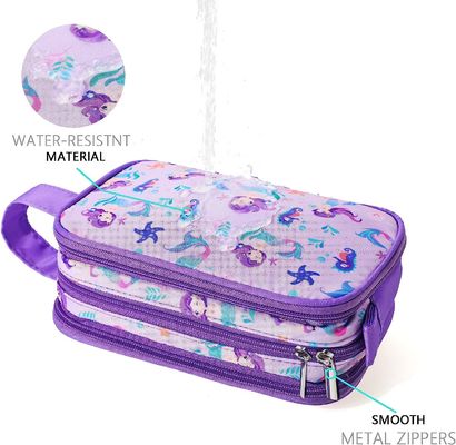 小さい若い女の子の化粧品の構造の防水掛かる洗浄袋の幼児の走行の洗面用品のための旅行洗面用品袋