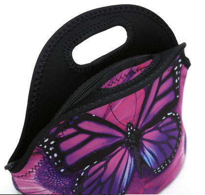 蝶設計防水ネオプレンのクーラー袋SBRは女性を絶縁したTote Customized