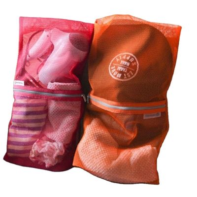 ジッパーの閉鎖ポリ塩化ビニール青く、ピンク化粧品袋のオルガナイザー