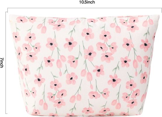 女性は花の化粧品袋の構造袋耐震性の貯蔵旅する
