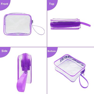 紫の防水耐久性のある容量付きの化粧袋