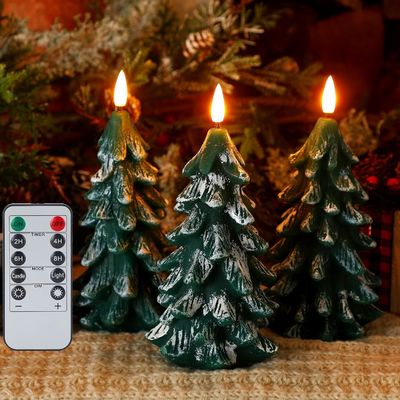 汎用 炎のない 細角型 ろうそく リアル ワックス クリスマス ツリー ろうそく