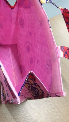個人化された買い物袋はキャンバスの物質的な折り畳み式の上限のタイプを着色しました